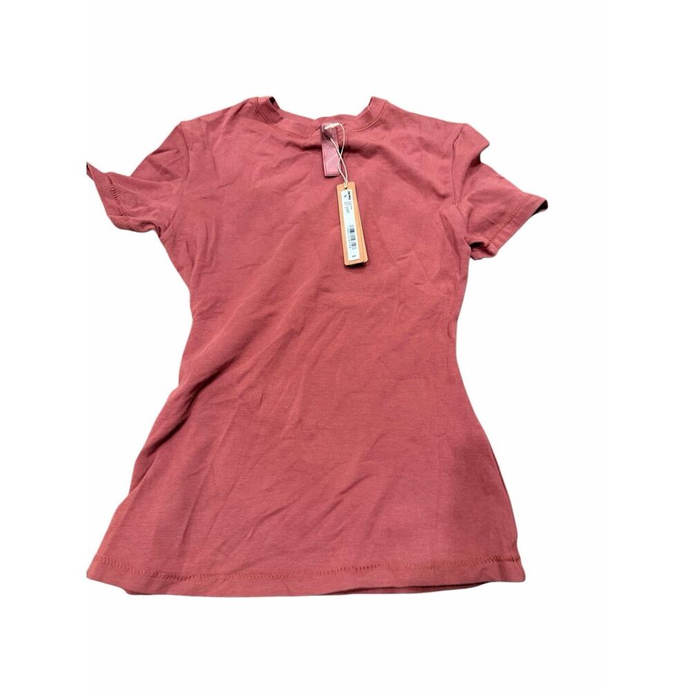 Brand New Skims Women's Size XS Redwood Short Sleeve T-Shirt Jersey Top